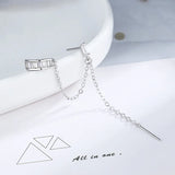 Cubic Zircon Long Chain Ear Cuff Clip for Women