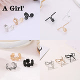 Punk Stylish Ear Clip for Women with Micro Paved Personality