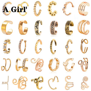 Punk Stylish Ear Clip for Women with Micro Paved Personality