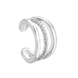 Punk Stylish Ear Clip for Women with Micro Paved Personality