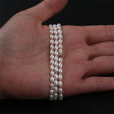 Elegant Rice-Shaped Pearl Bracelet