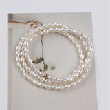 Elegant Rice-Shaped Pearl Bracelet