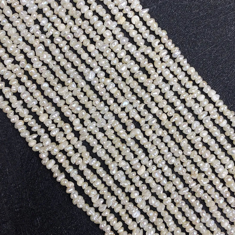 3-4mm Freshwater Pearls Needle Beads Jewelry DIY