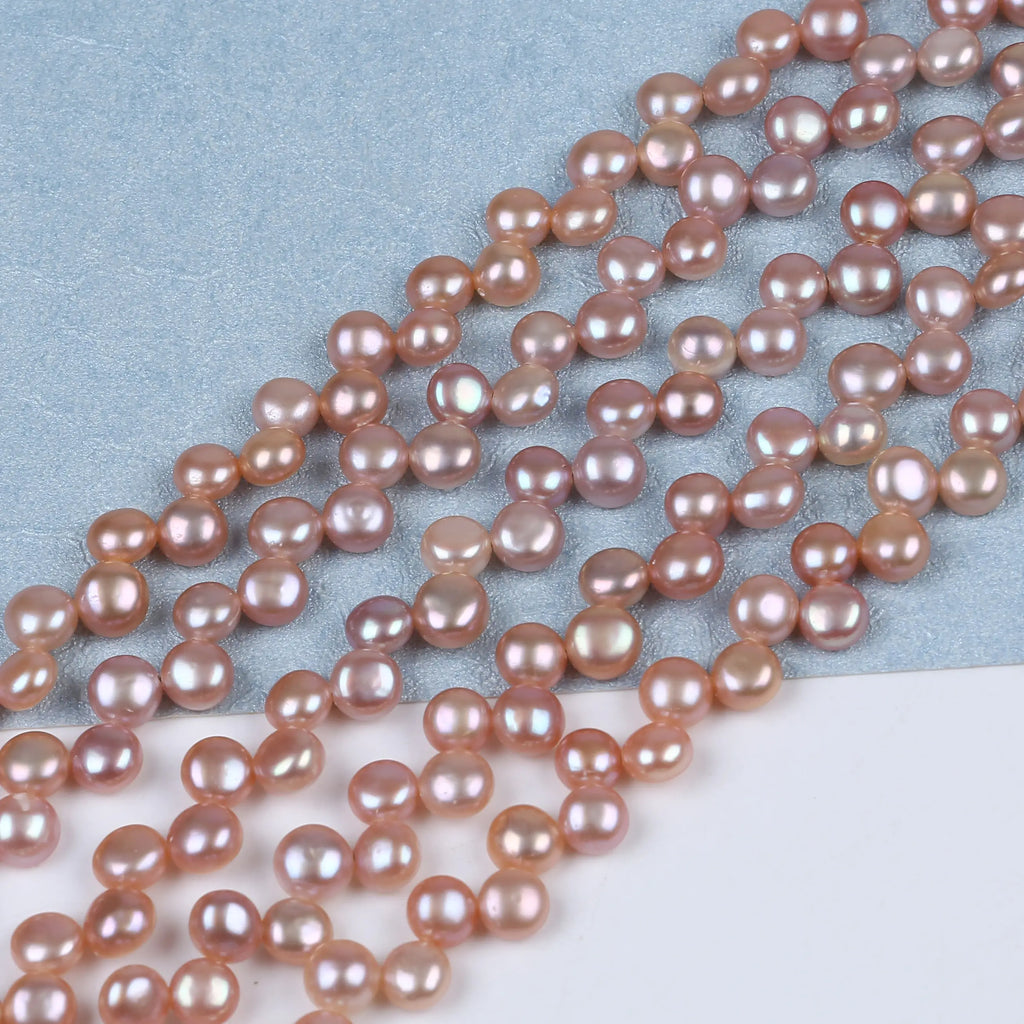 Natural Freshwater Button Pearls 7-8mm Loose Pearls
