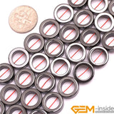 Natural Hematite Ring Beads with Magnetic Stone DIY Bracelet Making