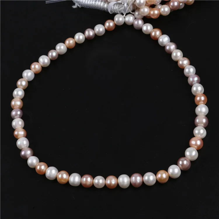 8-9mm Colorful Round Freshwater Pearls - Loose Strands