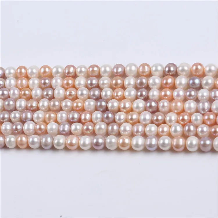 8-9mm Colorful Round Freshwater Pearls - Loose Strands