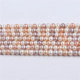 8-9mm Colorful Round Freshwater Pearls - Loose Strands
