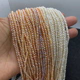 3-4mm Freshwater Pearl Flat Beads DIY Jewelry Charms