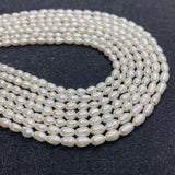 High-Quality Rice-Shaped Natural Freshwater Pearl Beads