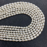 High-Quality Rice-Shaped Natural Freshwater Pearl Beads