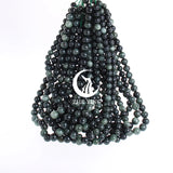 Natural Seraphinite Stone Beads Round Loose for DIY Bracelet