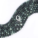 Natural Seraphinite Stone Beads Round Loose for DIY Bracelet
