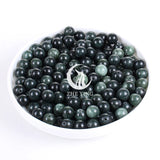 Natural Seraphinite Stone Beads Round Loose for DIY Bracelet