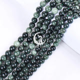 Natural Seraphinite Stone Beads Round Loose for DIY Bracelet