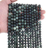 Natural Seraphinite Stone Beads Round Loose for DIY Bracelet
