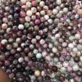 Pink Tourmaline Round Faceted 7mm Loose Beads for DIY Jewelry