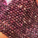 Pink Tourmaline Round Faceted 7mm Loose Beads for DIY Jewelry