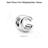 Alphabet Letter Charms 925 Silver Beads for Pandora Bracelets & Necklaces