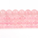 Madagascar Rose Quartz Round Beads 6-10mm Natural Stone 15 Inches