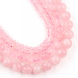 Madagascar Rose Quartz Round Beads 6-10mm Natural Stone 15 Inches