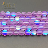 A+ Matte Purple Austria Crystal Round Beads 6 8 10 12mm MoonStone Beads
