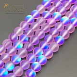 A+ Matte Purple Austria Crystal Round Beads 6 8 10 12mm MoonStone Beads