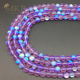 A+ Matte Purple Austria Crystal Round Beads 6 8 10 12mm MoonStone Beads