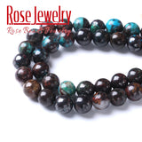Natural Phoenix Turquoise Brown Stone Round Beads 6mm 8mm 15''