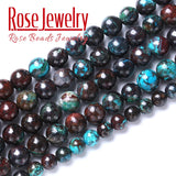 Natural Phoenix Turquoise Brown Stone Round Beads 6mm 8mm 15''