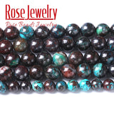 Natural Phoenix Turquoise Brown Stone Round Beads 6mm 8mm 15''