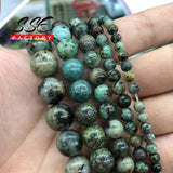 A+ Natural African Turquoises Round Beads 4-12mm 15 inches