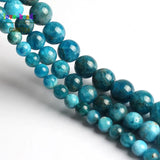 Natural Apatite Round Stone Beads for Jewelry Making 15''
