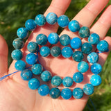 Apatite Stone Beads 6mm/8mm/10mm Round Loose Beads 15in