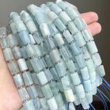A+ Natural Aquamarines Faceted Loose Spacer Beads for DIY Jewelry