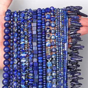 Natural Lapis Lazuli Irregular Stone Beads DIY Jewelry Making