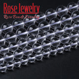 Natural Clear Crystal Quartz Beads Round Loose Beads Jewelry Making DIY 4-12mm