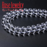 Natural Clear Crystal Quartz Beads Round Loose Beads Jewelry Making DIY 4-12mm