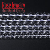 Natural Clear Crystal Quartz Beads Round Loose Beads Jewelry Making DIY 4-12mm