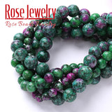 Natural Epidote Zoisite Stone Beads 4-12mm 15'' Inch