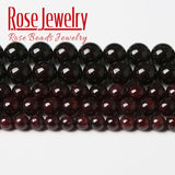 Dark Red Garnet Round Loose Stone Beads 4mm-12mm