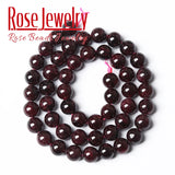 Dark Red Garnet Round Loose Stone Beads 4mm-12mm
