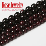 Dark Red Garnet Round Loose Stone Beads 4mm-12mm