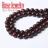Dark Red Garnet Round Loose Stone Beads 4mm-12mm