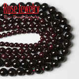 Dark Red Garnet Round Loose Stone Beads 4mm-12mm