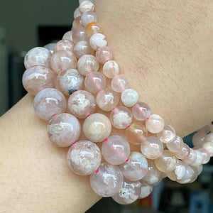Cherry Agates Stone Beads: Natural Gem Blossoms 6-12mm