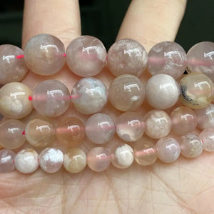 Cherry Agates Stone Beads: Natural Gem Blossoms 6-12mm
