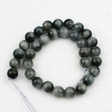 Natural Gray Hawk's Eye Stone Round Spacer Beads 6-12mm