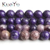 Natural Charoite Stone Beads 8/10mm Round Loose Spacer 15''Strand