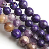 Natural Charoite Stone Beads 8/10mm Round Loose Spacer 15''Strand